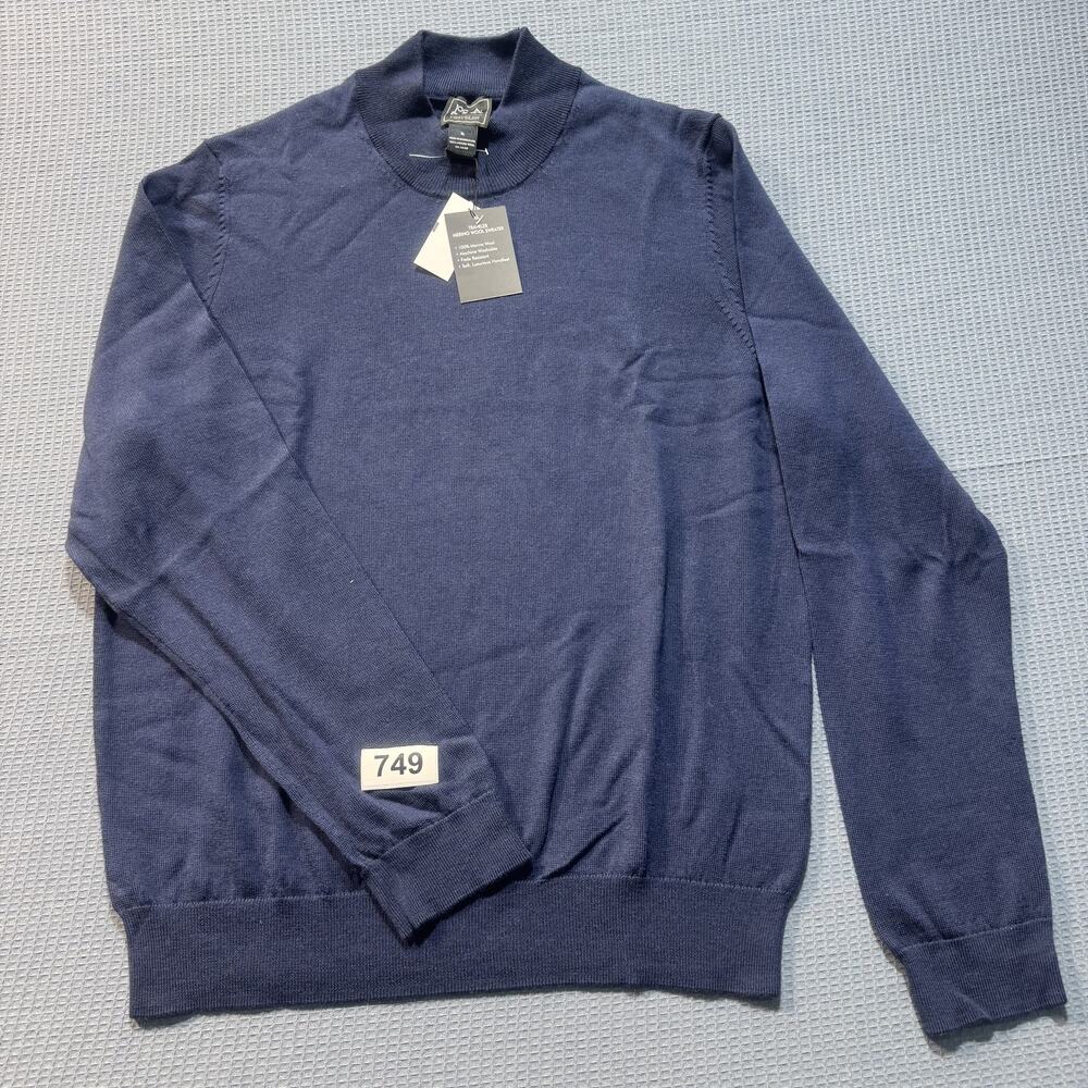 JOS. A. BANK‎ Traveler Merino Wool Sweater Men's Sz XL Blue Brand New
